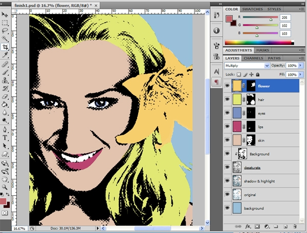 Creation of 1950's Pop Art: Step 13